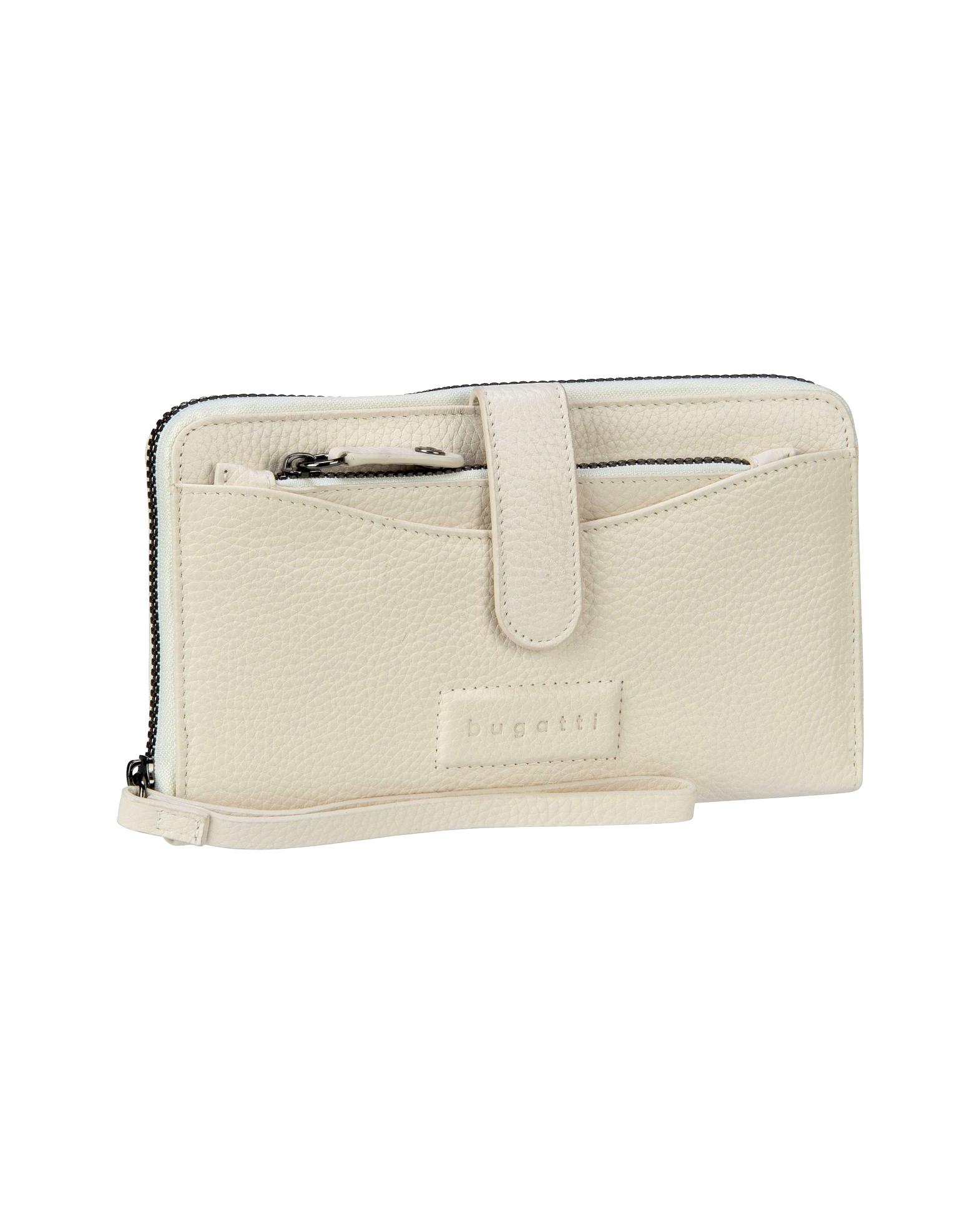 Bugatti Wallet Elsa Long Ladies Zip Key Wallet Weiß