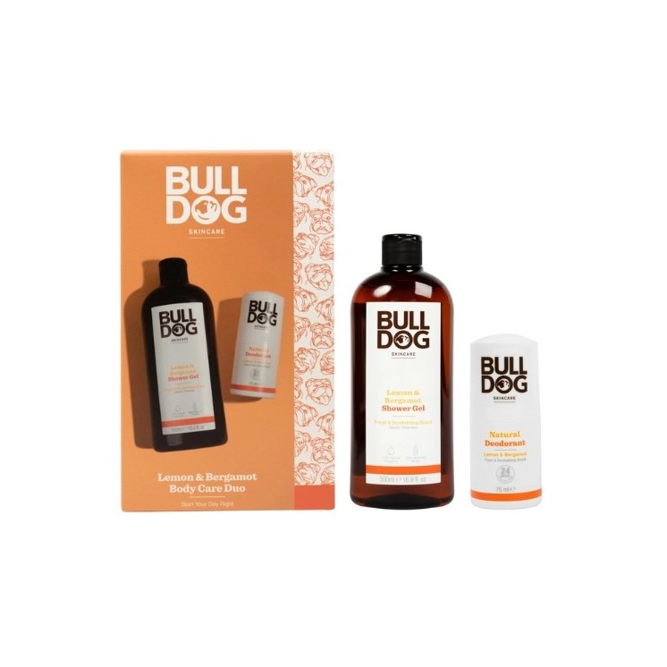 Bulldog Body Lemon & Bergamot Body Care Set: Shower Gel 500 ml + Antiperspirant Roll-on 75 ml