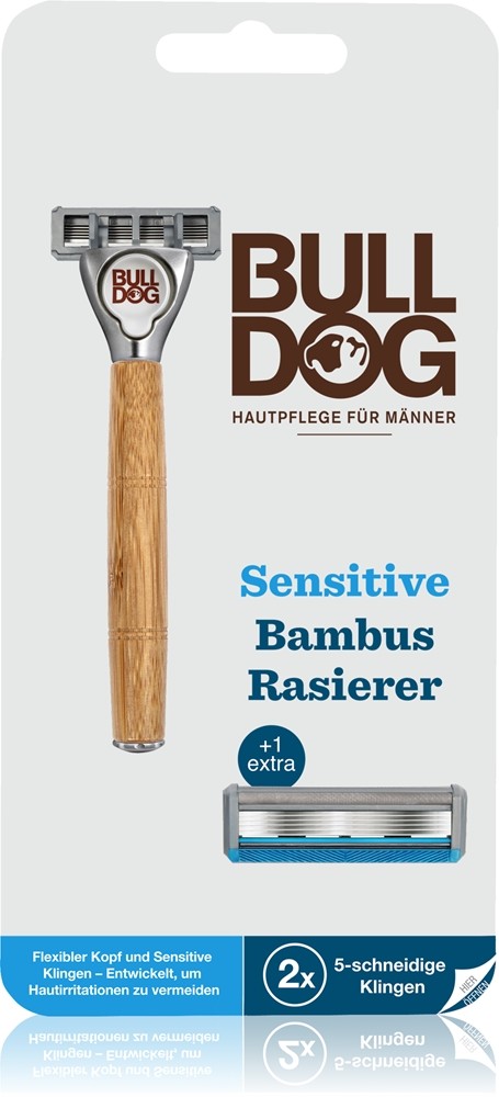 Bulldog Sensitive Bamboo Razor and Spare razor + replacement heads