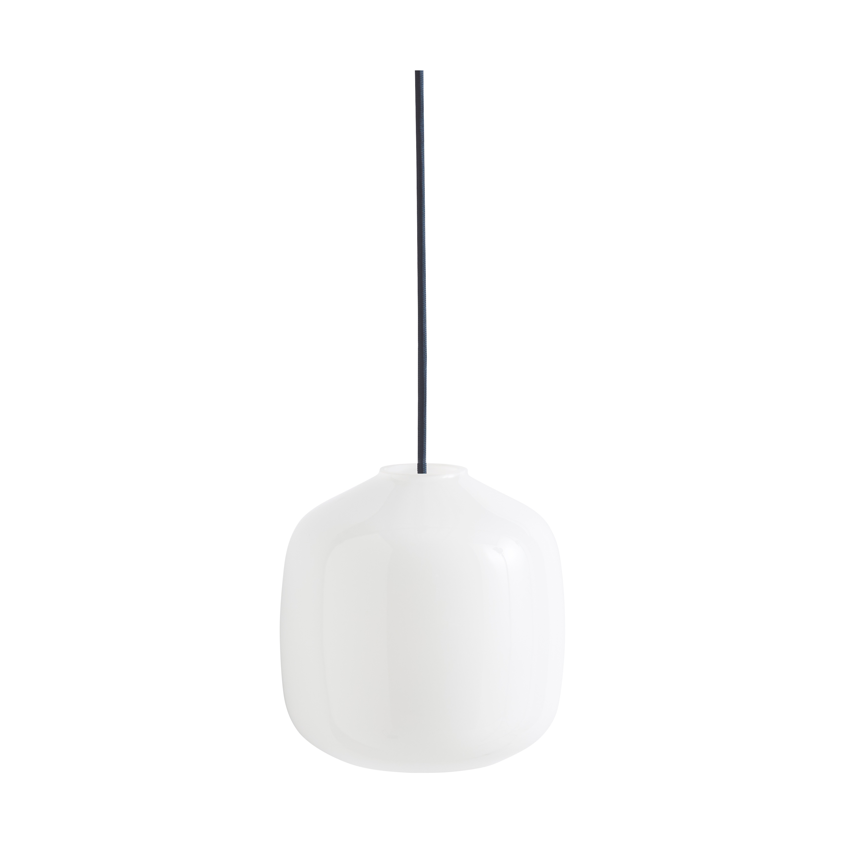 HAY Buoy Pendant Light Ø20 cm, Opal glass-anthracite blue