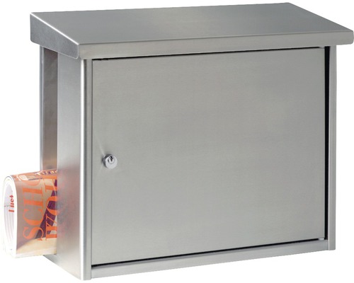 Burg Wächter mailbox stainless steel Hanseatic stainless steel WxHxD 436/342/175 mm