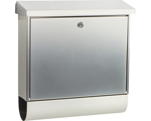 Burg Wächter Burgwachter letterbox stainless steel WxHxD 395/380/115 mm Castello 483 with flap + newspaper box