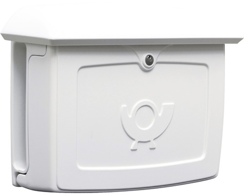 Burg Wächter Burgwachter plastic letterbox WxHxD 330/420/170 mm Malmö 889 white with flap + opening stop