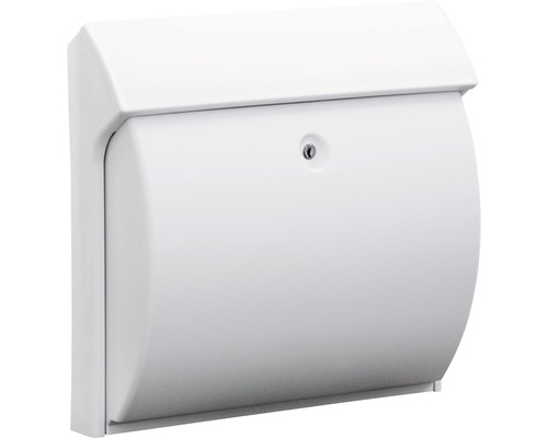 Burg Wächter mailbox, plastic, WxHxD 384/375/145 mm, Classico white with flap and opening stop