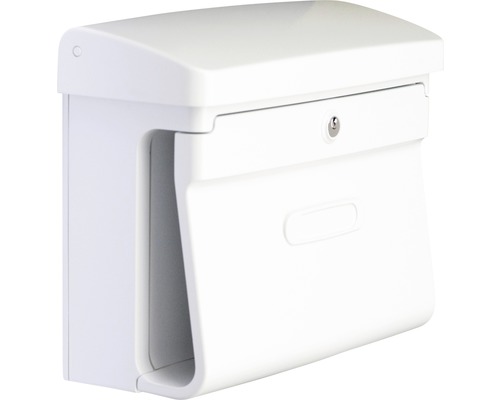 Burg Wächter Burg Gärtner letterbox plastic WxHxD 400/320/155 mm Bremen 885 white with flap + opening stop