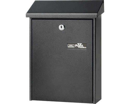 Burg Wächter Burgwachter letterbox steel powder-coated WxHxD 225/305/75 mm Castello 420 anthracite with flap