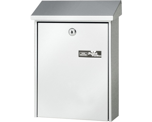 Burg Wächter Burgwachter mailbox steel powder-coated WxHxD 225/305/75 mm Castello 420 silver with flap