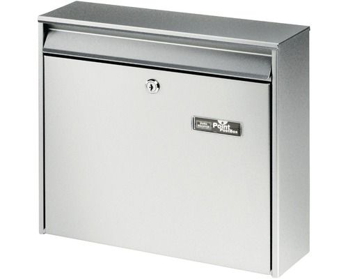 Burg Wächter Burgwachter letterbox steel powder-coated WxHxD 362/322/100 mm Castello 440 silver can be arranged in a row