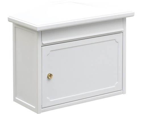 Burg Wächter Burgwachter mailbox galvanized steel WxHxD 345/410/205 mm Copenhagen 882 white with flap