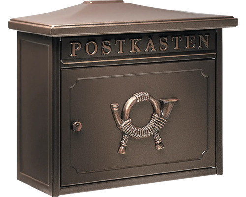 Burg Wächter mailbox, galvanized steel, WxHxD 410/345/205 mm, Sylt copper
