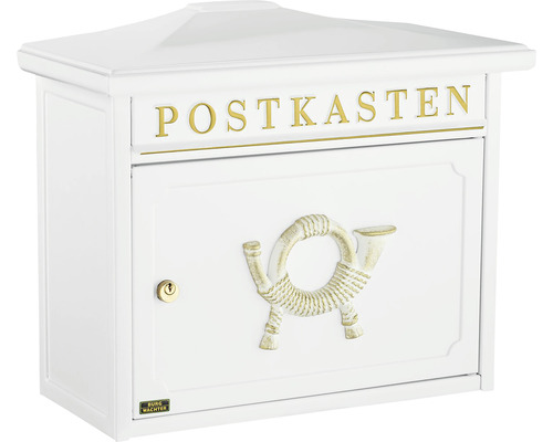 Burg Wächter mailbox, galvanized steel, WxHxD 410/345/205 mm, Sylt white