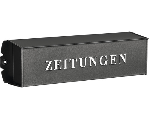Burg Wächter Burgwachter newspaper box, galvanized steel, WxHxD 425/120/110 mm, anthracite