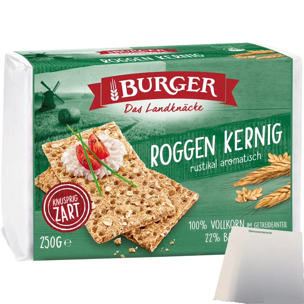 Burger the Landknäcke Rye Crunchy rustic aromatic (250g pack) + usy Block