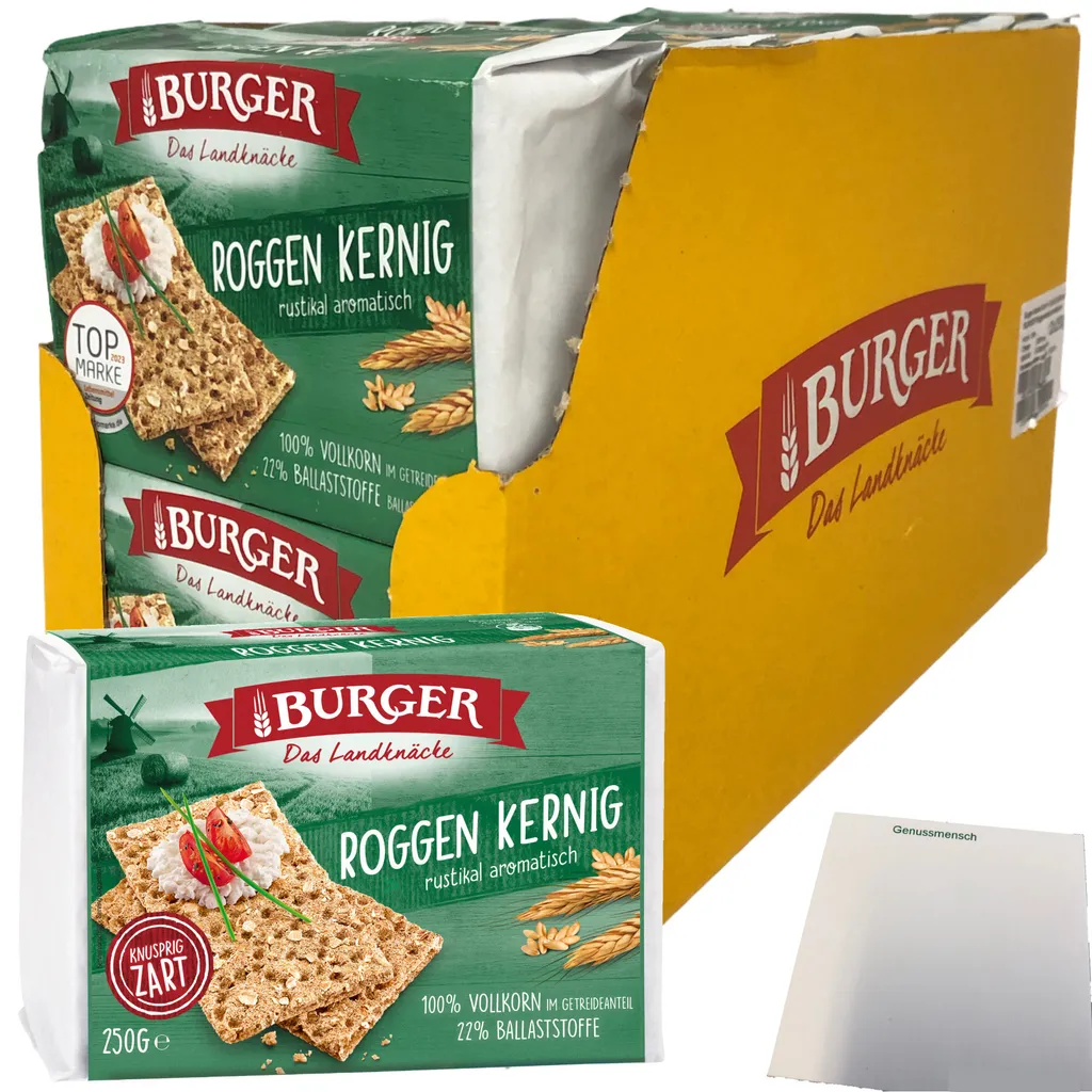 Burger the country crisps rye hearty rustic aromatic PU (12x250g pack) + usy block