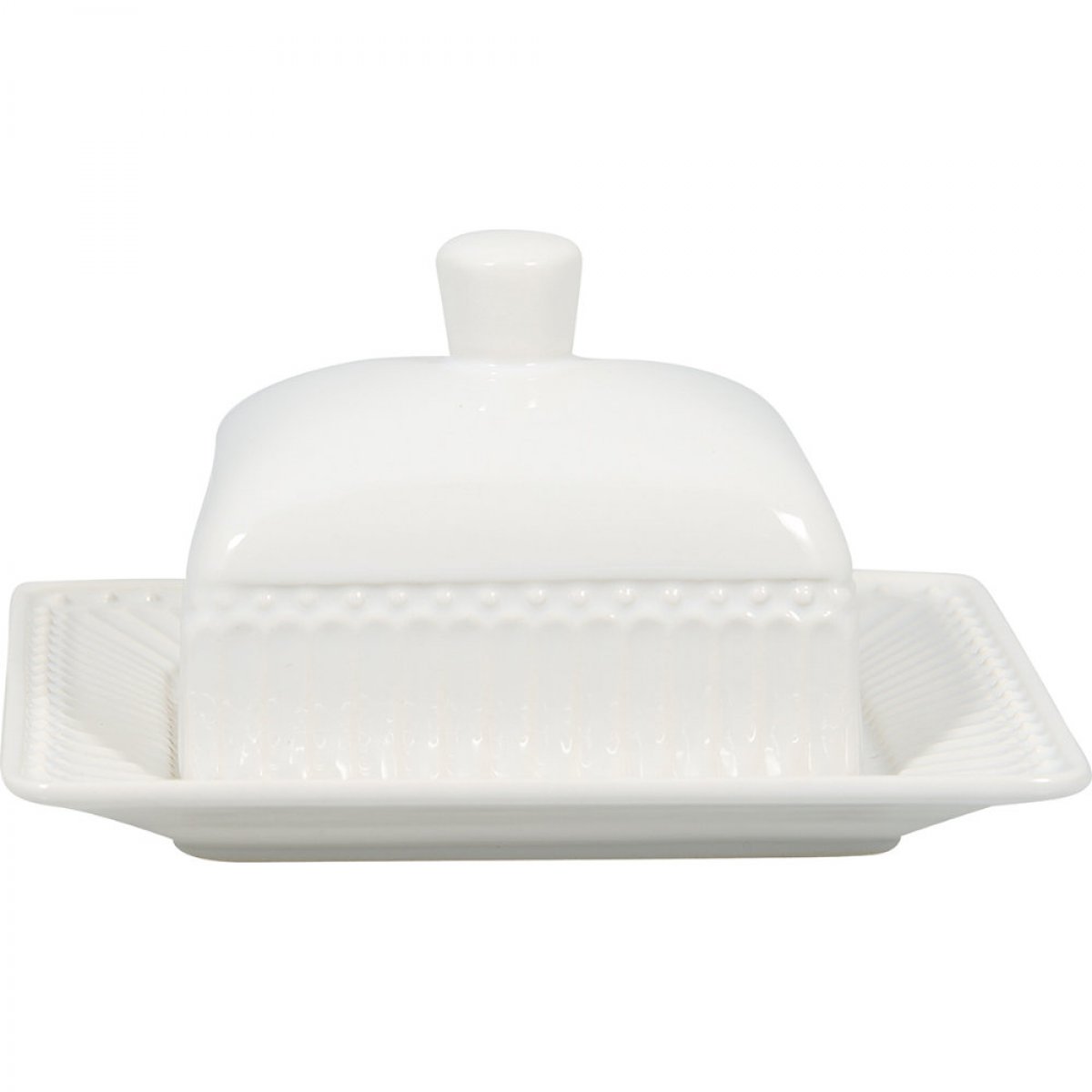 Alice White Small butter dish from Greengate