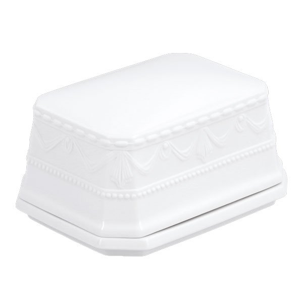 Butter dish Kurland Blanc Nouveau (small) (2-piece) by KPM