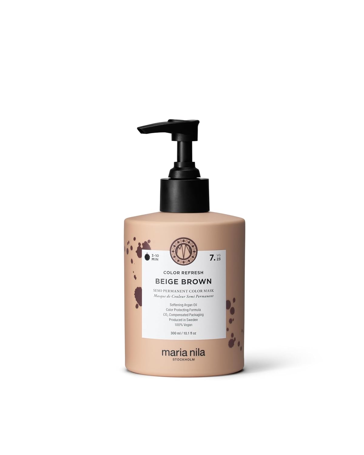 Maria Nila Color Refresh Beige Brown 7.23 - Color-Refreshing Hair Mask for Brown Hair - Gently Warm Natural Brown - Nourishes, Smoothes & Gives Shine - Protects Against Drying - Vegan, 300 ml