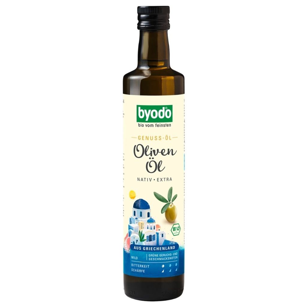 Byodo Organic Extra Virgin Olive Oil, Mild, 0.5 l 500 ml