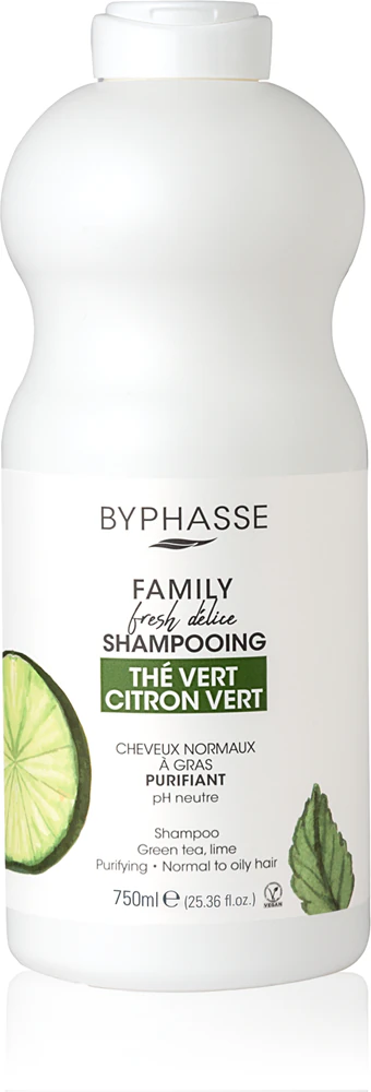 BYPHASSE Lime & Green extra-soothing shampoo for normal to oily hair and sensitive scalp