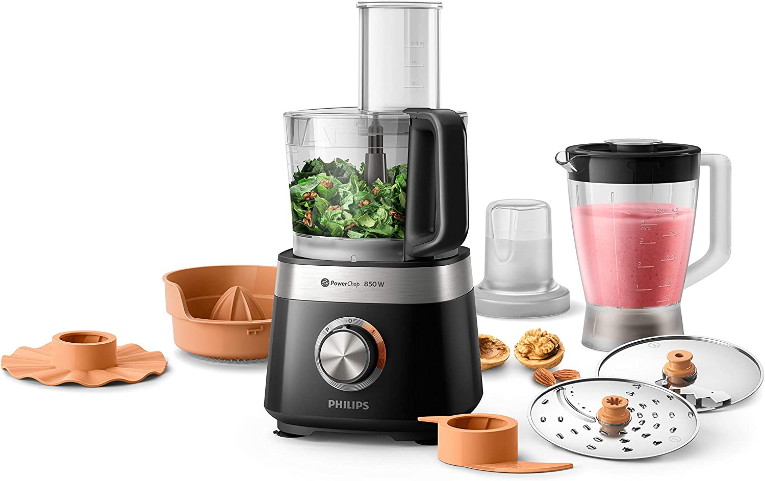 Philips Domestic Appliances Philips Daily Collection Food Processor (2-in-1 Cutting Disc), Black