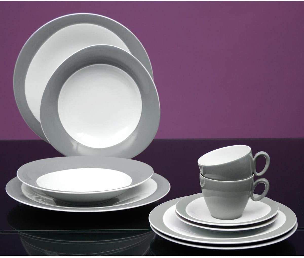Seltmann Weiden 001.680991 Trio Set 10-Piece Stone Grey