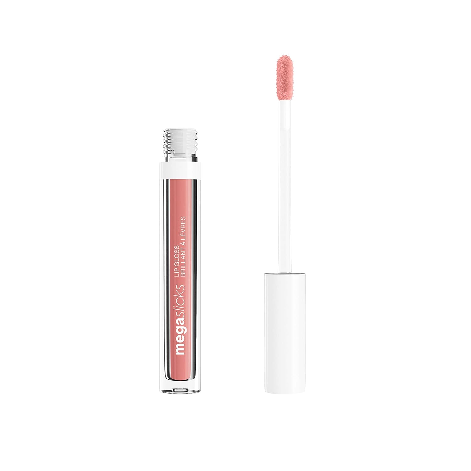 Wet n Wild, Mega Slicks Lip Gloss, extra shiny lipstick with light and bright texture for soft, full, healthy lips, formula with hyaluronic acid and vegan collagen, snuggle sesh