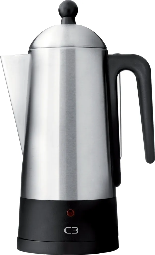 C3 Percolator/Coffee Machine, Silver Design, 2-6 Cups