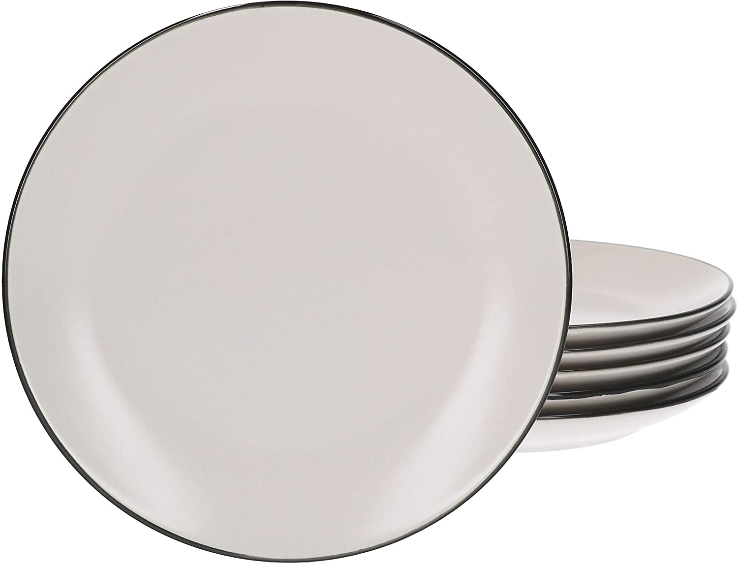 Van Well Set of 6 Campo Cream Cake Plates | Diameter 19.5 cm | 6 People | Dessert Plates | Serving Plates | Gastro | Elegant Porcelain Crockery