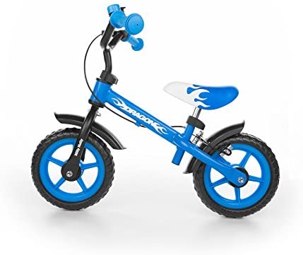 Milly Mally 2145 Childrens Balance Bike 10 Inch Wheels With Brakes And Bel