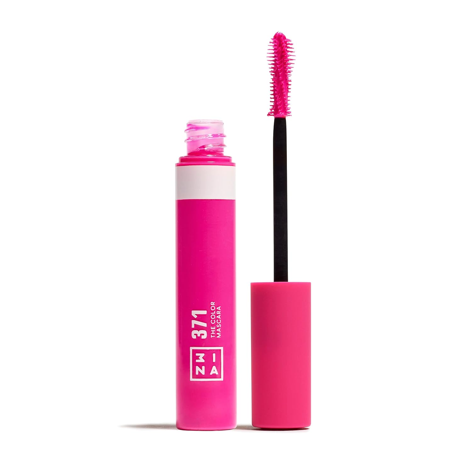 3INA MAKEUP - The Color Mascara 371 - Pink Mascara with Keratin - Scope and Definition - Colorful Mascara for Sensitive Eyes and Long-Lasting - Highly Pigmented - Vegan - Cruelty Free