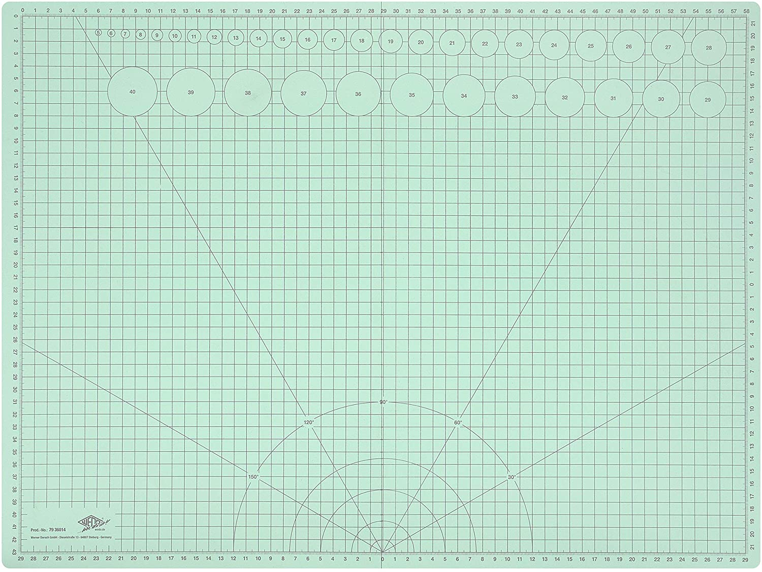 WEDO 7936014 Foldable Cutting Craft Mat, mint green A2
