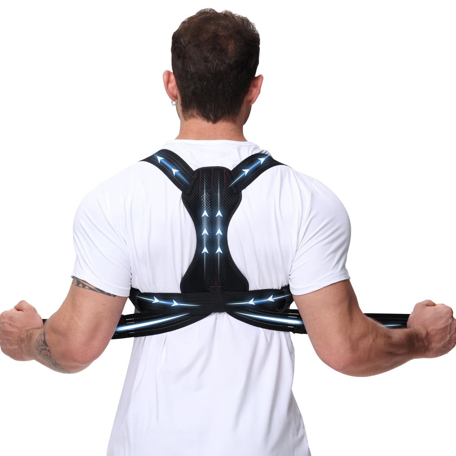 NovoBrace Back Straightener Posture Corrector Men, Straight Back Straightener, Posture Corrector Women, Back Support – Back Stabiliser, Posture Corrector Men, Iron
