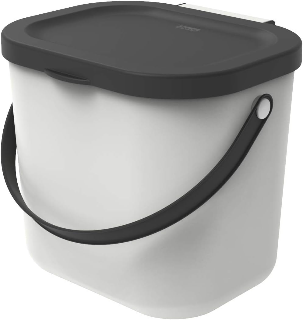 Rotho Albula Kitchen Bin 6 Liters Plastic (PP) Cappuccino / Anthracite