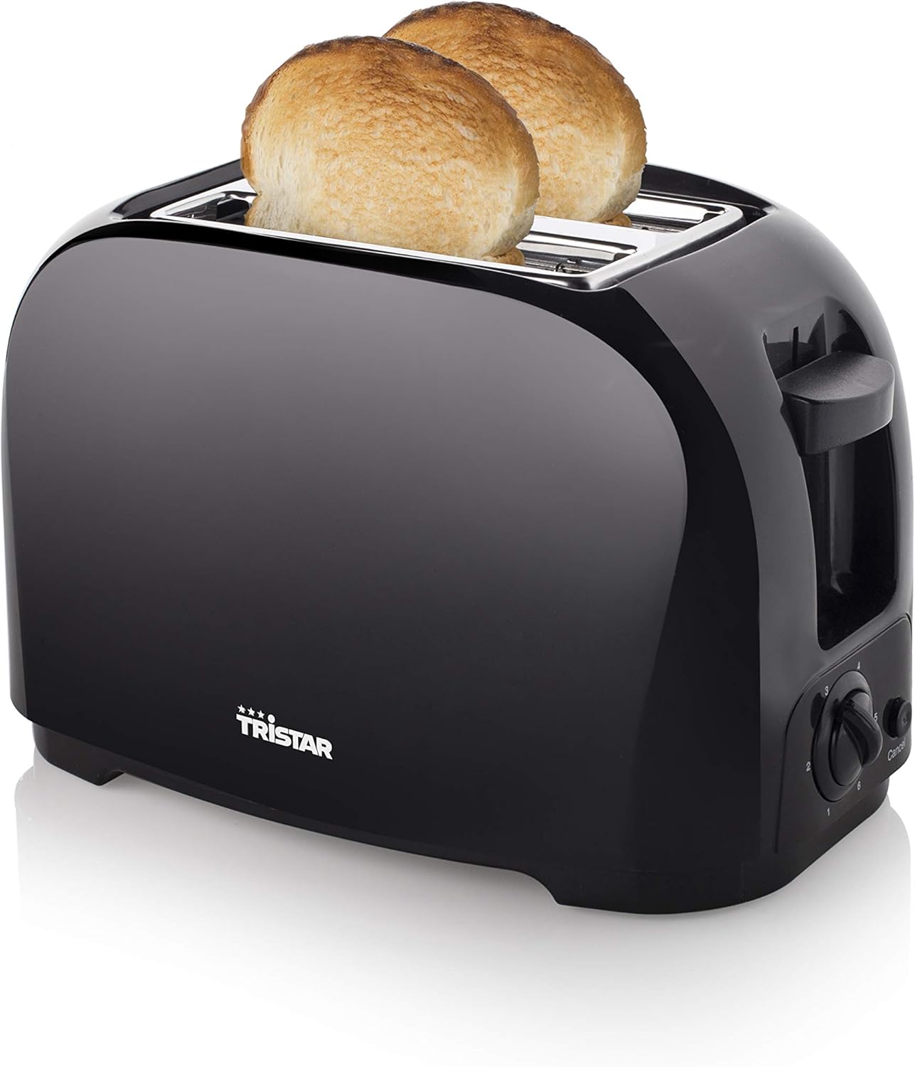 Tristar BR-1025 Toaster, 6 Adjustable Browning Levels, with Bun Attachment and Removable Crumb Tray