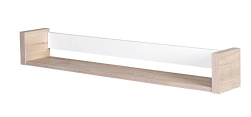 Schardt Mick Wall Shelf 1 Shelf Halifax Oak White/White