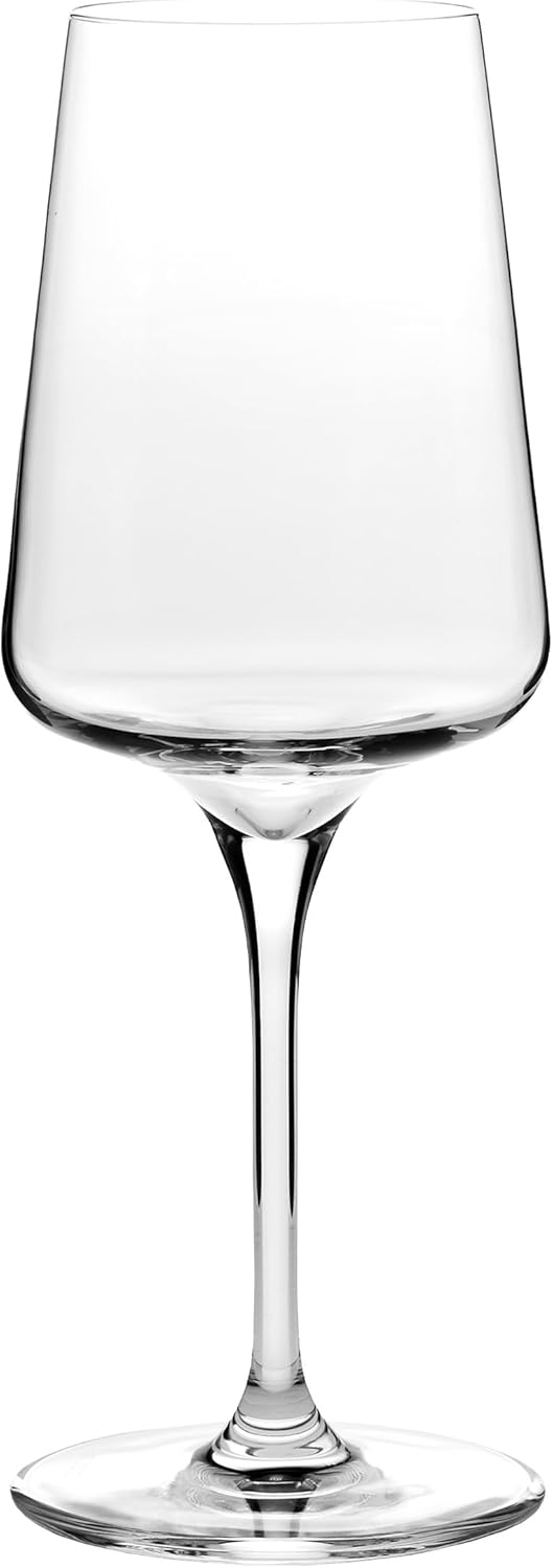 Krosno Store Krosno White Wine and Champagne Glasses | Set of 6 | 400 ml | Infinity Collection | Elegant | Crystal Glass | Lead-Free Glass | Ideal for Home, Restaurants and Parties | Dishwasher Safe