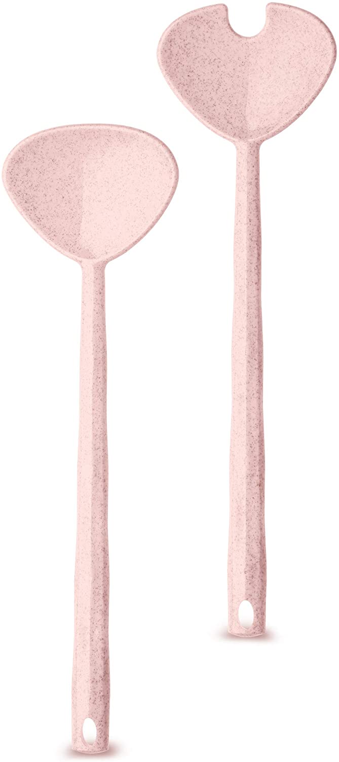 koziol 3649669 Salad Servers Thermoplastic Plastic Organic Pink