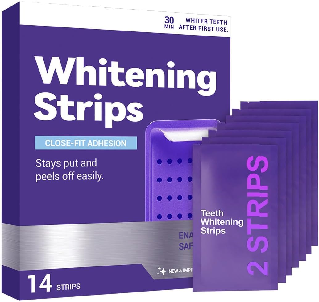 14 Purple Teeth Whitening Strips, Teeth Whitening Strips, Teeth Whitening, Bleaching, White Teeth, Enamel Gentle
