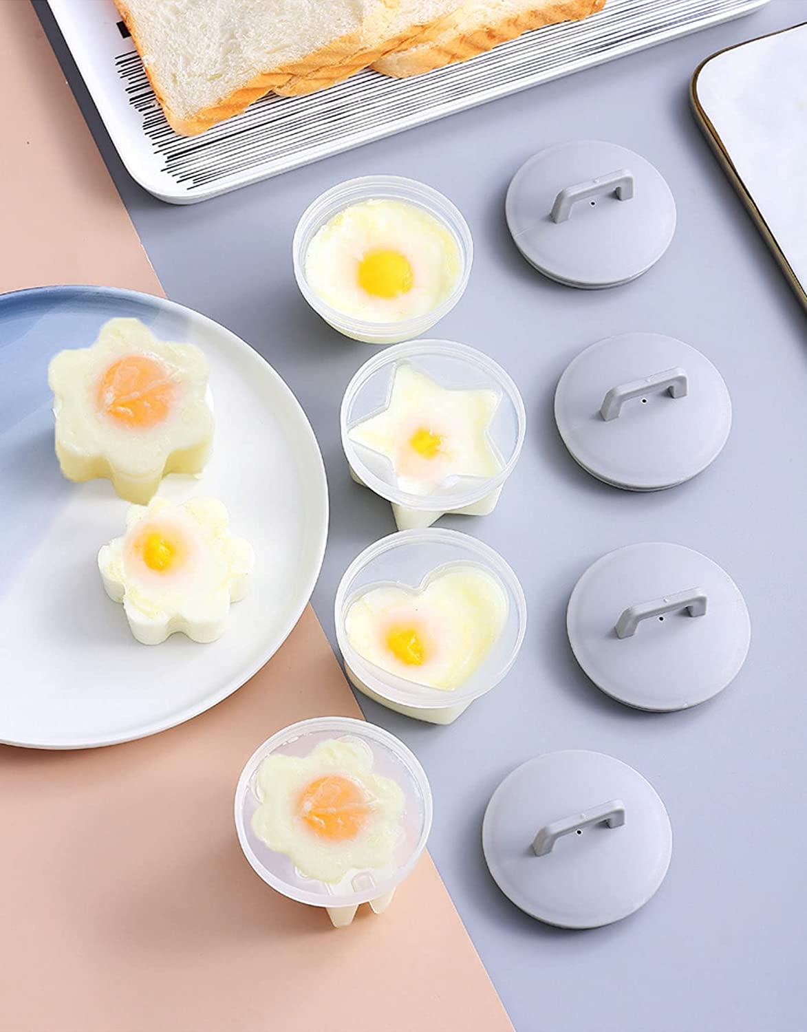 YOUFEN Egg Steamer, Jelly Cake Mould, Egg Cooker, Supplementary Foods, Egg Cooker, Kitchen Household Egg Steamer, Non-Stick Cup