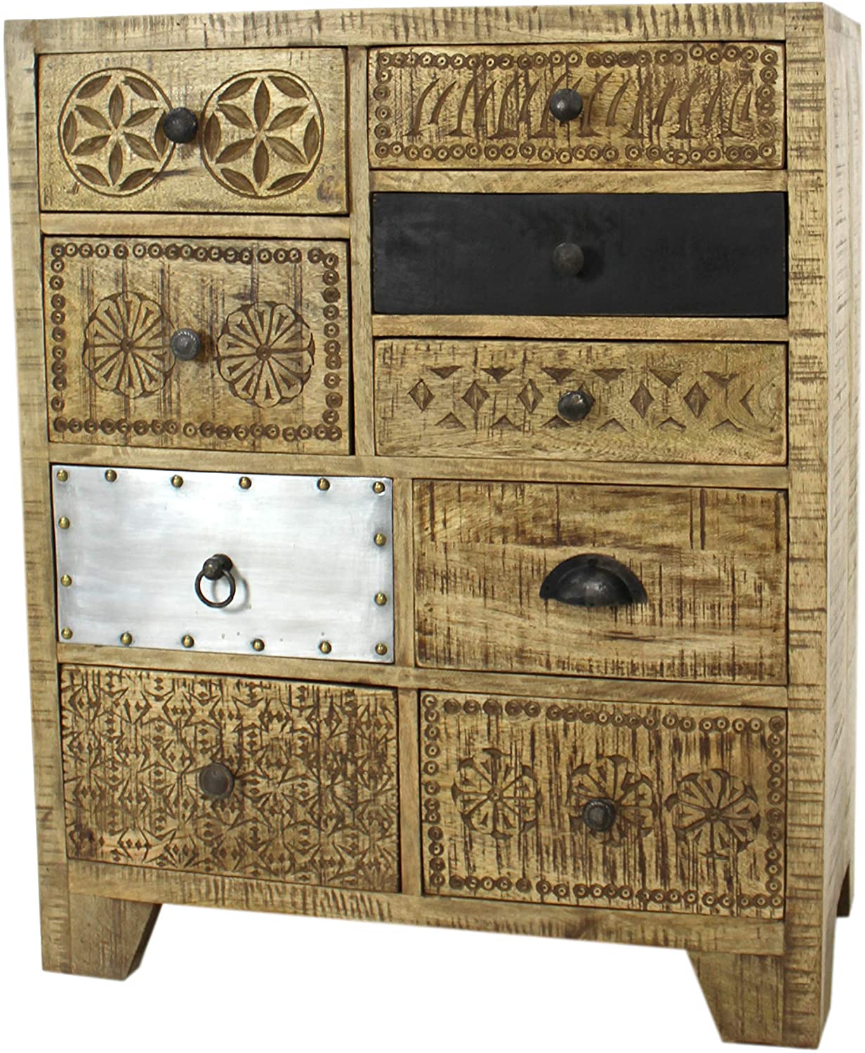 DARO DEKO Daro Deco Mango-Wooden Furniture Dresser Standard 9 Drawers