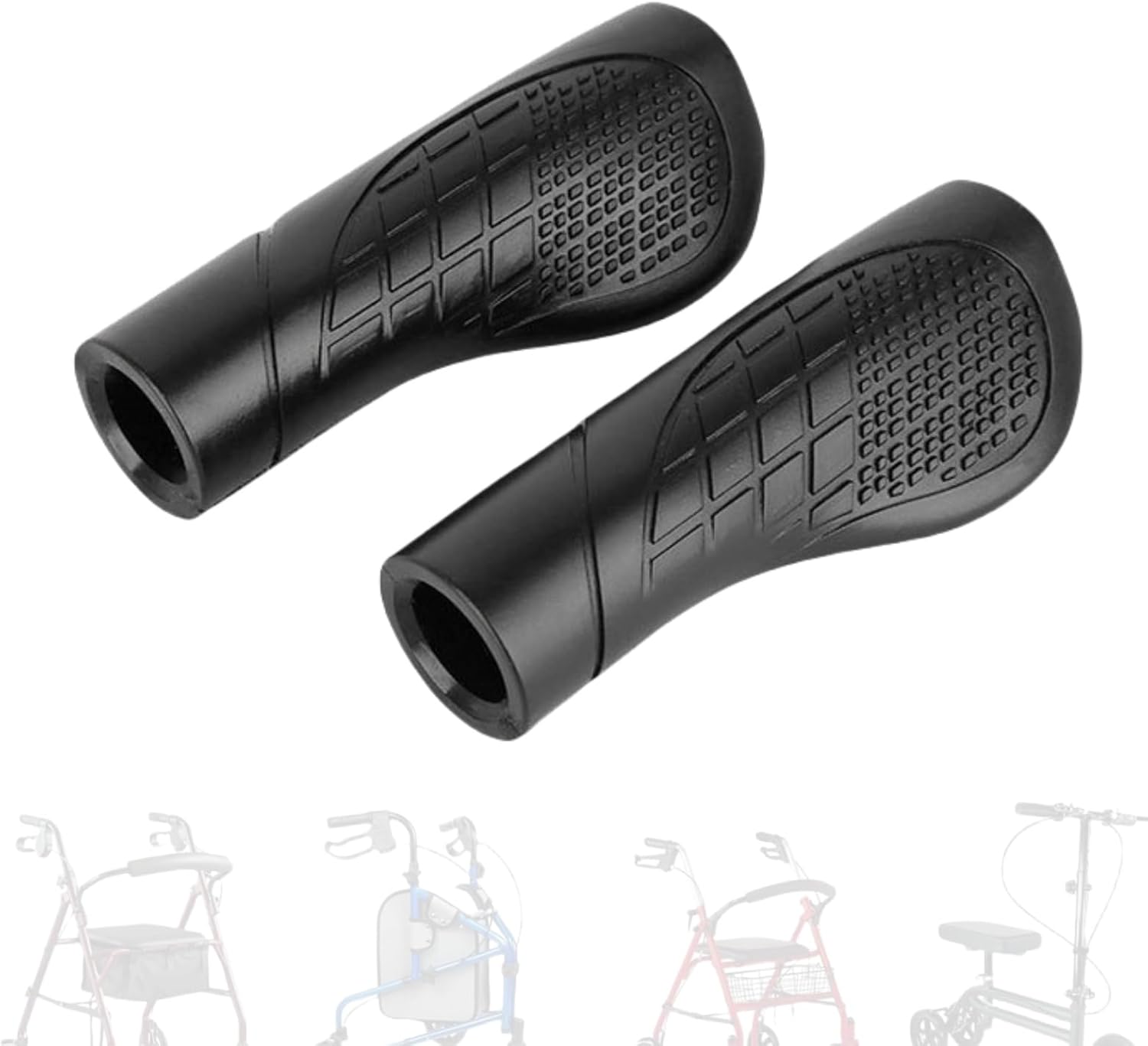 SZHSYJY Crutch Hand Grips Replacement Parts Fits Rollator Walkers Knee Walkers Spare Parts Accessories for Walker Handle 1\" 2 Pack