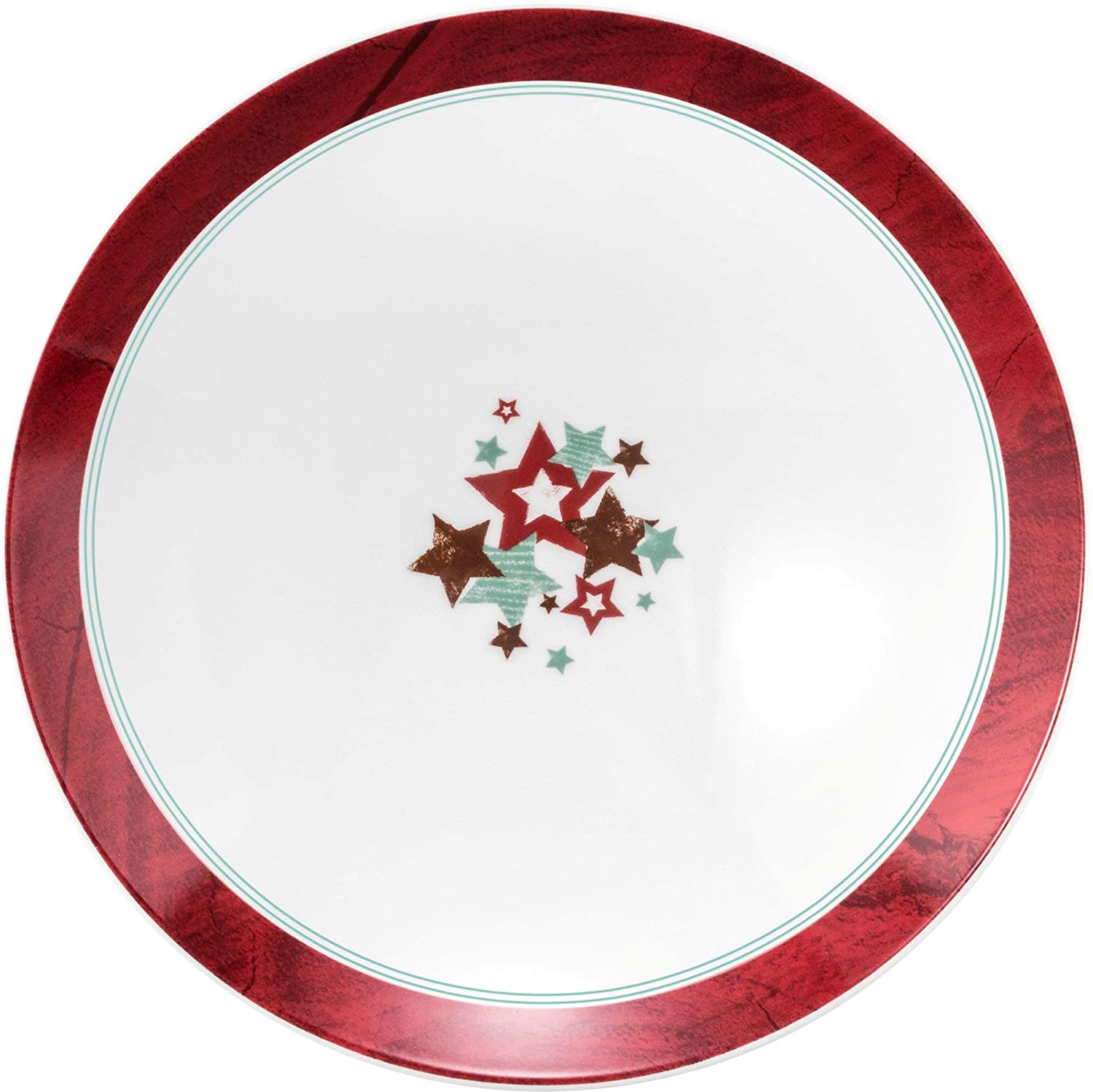 Seltmann Weiden Seltmann 001.753900 Life Valerie Porcelain Pasta/Soup Plate, Round, Red, 1.00 L, 23.3 cm Diameter, 5.3 cm Height, Pack of 6