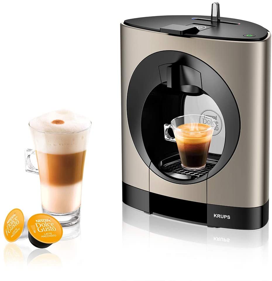 Dolce Gusto Oblo Krups KP110T Nescafé manual coffee capsule machine titanium