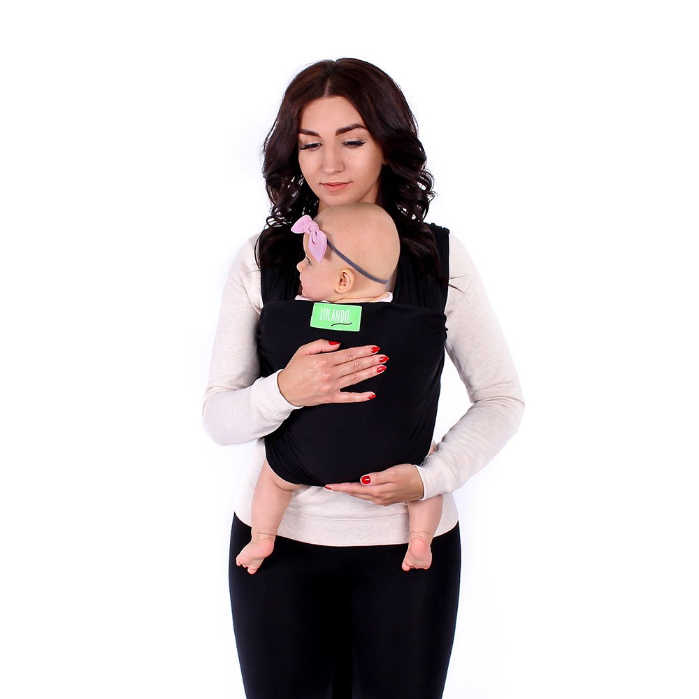 Lulando Elastic Baby Sling Baby Sling for Newborns and Infants. Black