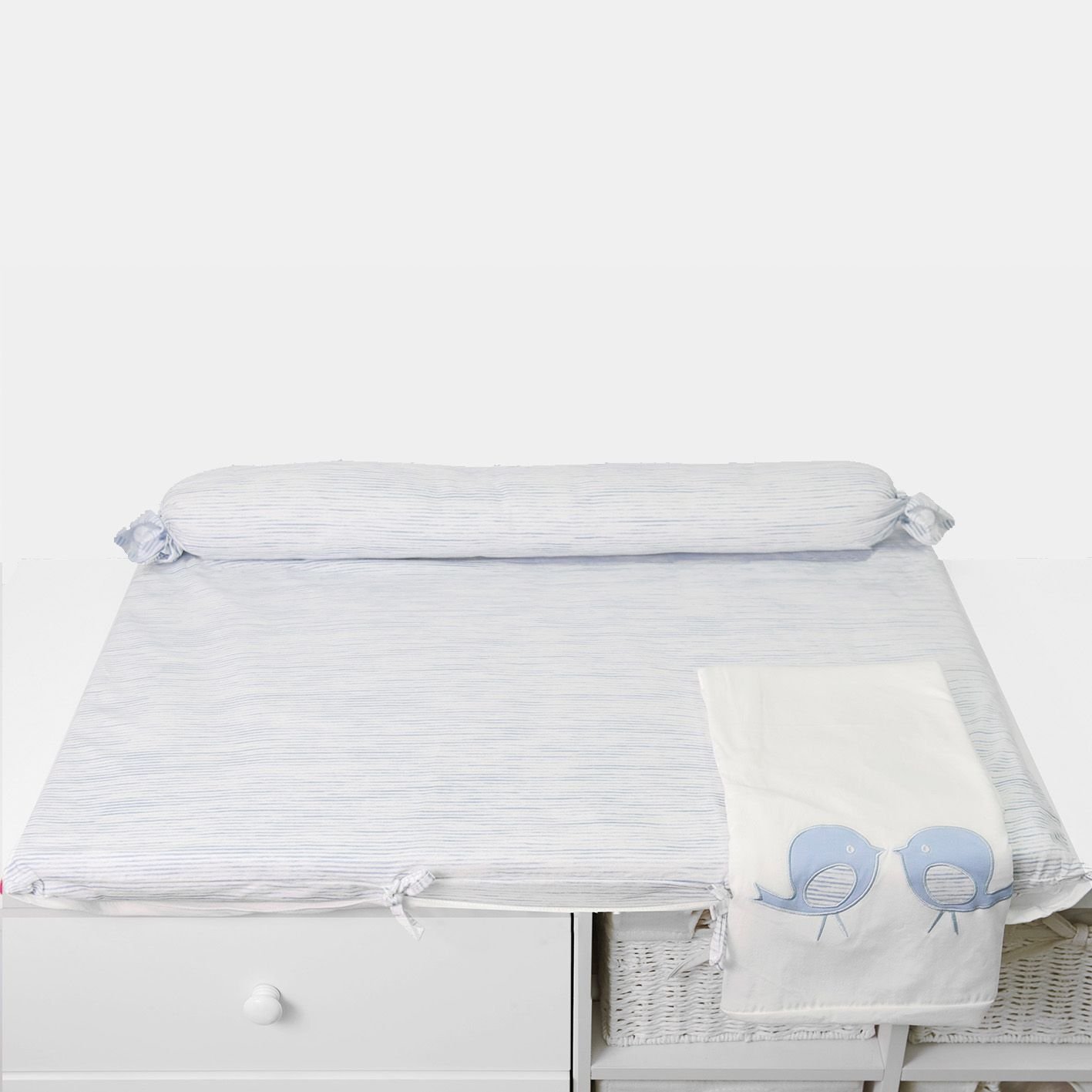 ToTs by Smartrike Tots by Smart Rike 250 – 107 Changing Mat – Extra Bolster Cushion Cover 100% Cotton Jersey, 80 x 58 x 4 cm Blue Mix