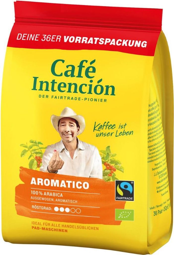 Café Intención AROMATICO Coffee Pods Mega Value Pack, 12 x 36 pieces 3024g