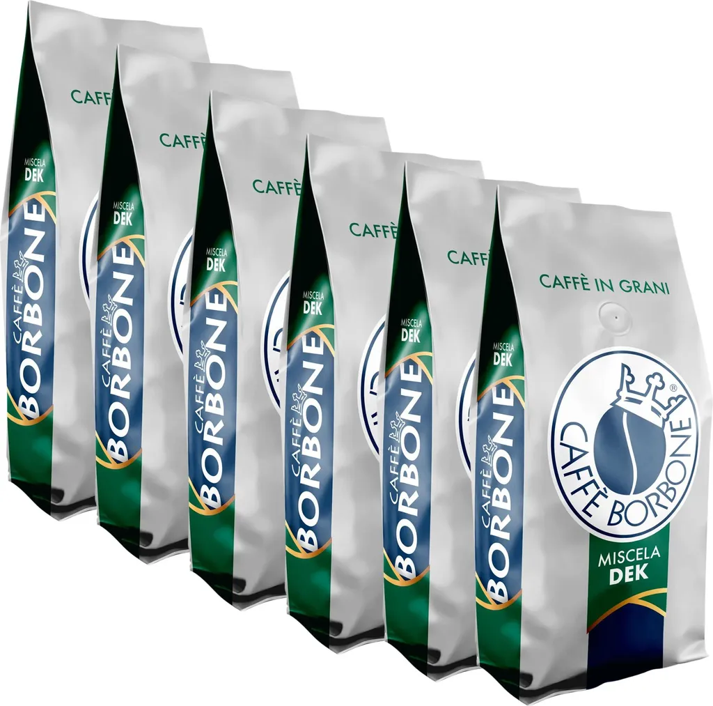 Caffé Borbone Caffè Borbone DEK 6x1kg | Decaffeinated Coffee Beans | Italian Espresso, Decaf 6000g