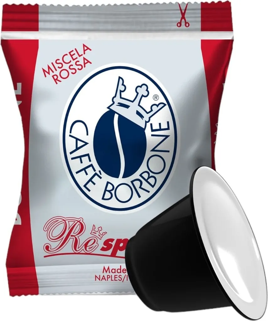 Caffè Borbone Coffee Capsules Respresso, Red Blend - 50 capsules - Compatible with Nespresso home coffee machines*