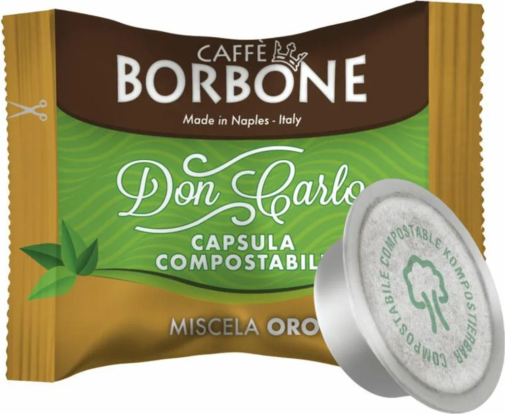 Caffé Borbone Caffè Borbone Don Carlo Compostable Oro Coffee Capsules, compatible with Lavazza A Modo Mio, 100 capsules 720g
