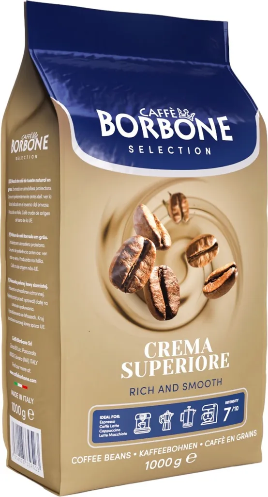 Caffé Borbone Caffè Borbone Selection Crema Superiore 1kg | Whole Coffee Beans 60% Arabica - 40% Robusta Beans | For Fully Automatic and Portafilter Machines 1000g
